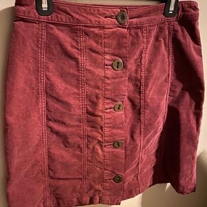 Anthropologie Pilcro Letterpress Corduroy Skirt